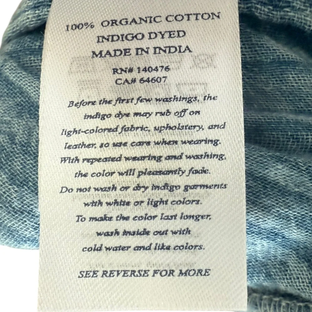 Faherty Dune Cotton Gauze Kasey Midi Dress, Light Blue Indigo, Size S, NWT - Picture 8 of 9